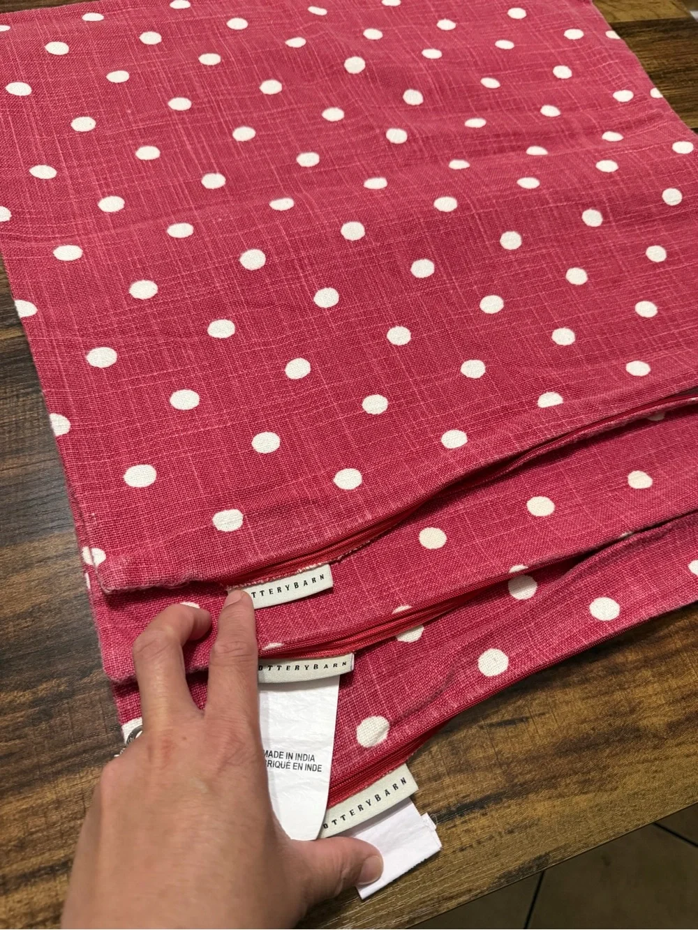 FOUR (4) Pottery Barn Pillow Covers, 1 EURO and 3 18”x18”